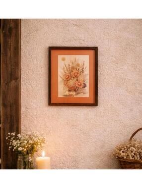 Vintage Robert Laessig Framed Lithograph Prints Flower Pictures